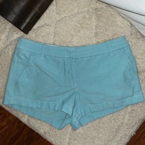 J. Crew Factory 3 inch sky blue/light teal chino shorts size 8